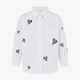 Little MO&Co. Children's clothing autumn new style girls pure cotton love long-sleeved shirt shirt KBD3SHT003 white 140 140/68