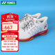 YONEX's new professional badminton shoes for men and women, training and competition sports shoes, comfortable, breathable, non-slip, cushioning SHBCFZ3, women's model, off-white red 38