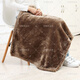 Wheelchair leg-covering small blanket, thickened flannel blanket, baby and children's lunch break, office and class multi-purpose thin blanket, extra thick coffee color
