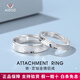 Aido diamond platinum ring for couples, fashionable pt950 platinum honeycomb pair ring for men and women, live ring, female model, weight 3.5-3.7g + free engraving