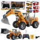 Children's Electric Remote Control Excavator Bulldozer Engineering Vehicle Charging Light Electric Remote Control Car Model Toy Factory Bulldozer (Small Packaging)