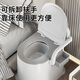 Haoqi elderly mobile toilet mobile toilet seat portable toilet bedroom toilet seat temporary hard cushion + room use (grey)