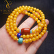 Yogurt amber beeswax with southern red three-circle bracelet Baltic female beeswax bracelet as a gift to your girlfriend 6mm three-circle beads