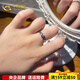 CHINA GOLD pt50 platinum minimalist style geometric folded twist ring live ring female birthday gift for girlfriend about 3.92g