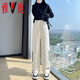 Yalu thickened down pants overalls for women 2025 winter new Northeast warm and cold-proof snow waterproof skiing off-white M