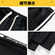 C.MATK Casual Pants Men's Autumn New Fashion Brand Loose Straight Running Sports Pants Men's Winter Velvet Men's Pants Black-B Regular XL