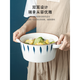 Bowl with handle, double-eared soup bowl, large household non-hot ceramic instant noodle bowl, single soup basin, Japanese-style tableware with handle, ins style, 8.3-inch double-eared bowl-Ye (60% customer's choice)