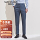 Announcement Bird Suit (Pants) Jade Ice Silk Fiber Business Formal Men's Straight Pants EBD241233U Blue 84A