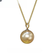 Weiyang 2025 Gold Store Light Gold Ocean Seawater Gold Bead Pendant for Women 18k Gold Plated Dry Rose Pearl 10mm