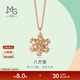 Chow Sang Sang 18K rose gold Yong series snowflake necklace pendant for women 91598N 45 cm