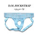 Men's underwear low-waist sexy fashion thong double butt hole sexy butt lift tight bulging bag T pants light blue M100-115Jin Jin is equal to 0.5 kg