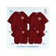Year of the Horse zodiac year clothes red short-sleeved T-shirt 2026 pure cotton New Year's greetings clothes for boys and girls, family wear customized wine red horse chest label -001 170 3XL175-190CM170-185Jin Jin is equal to 0.5 kg