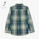 JACADI French boys' long-sleeved shirt new pure cotton spring and autumn versatile plaid top 2043783 gray/multicolor 779 120 /6A