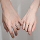 DRs925 couple rings, time marks, niche design, light luxury ring, simple texture, adjustable mouth, female model