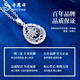 Lao Fengxiang PT950 Platinum Water Drop Heart Pendant Women's Clavicle Necklace Valentine's Day Birthday Gift for Girlfriend and Wife Platinum Water Drop Heart Pendant About 2.1g Free Silver Chain