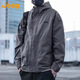 Jeep (JEEP) Jacket Men's Spring and Autumn Hooded Jacket Tops Versatile Trendy Casual Men's Clothing Gray XL