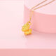 Fun Happy Unicorn Gold Pendant Pendant Pure Gold 5D Hard Gold Female Gift for Girlfriend Happy Unicorn Single Pendant