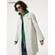 Crocodile (LACOSTE) French crocodile men's autumn fashion solid color lapel mid-length windbreaker jacket | BH5946 BUQ/off-white S 46 /165