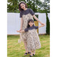 Shijanu parent-child outfit mother-daughter summer mother-daughter parent-child super fairy fake two-piece skirt summer new Korean version chiffon splicing short-sleeved medium 90 cm baby girl
