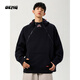 OEMG shark mouth zipper design hoodie sweatshirt men's autumn trendy brand pullover top loose jacket navy blue XL recommended 110-130Jin Jin equals 0.5 kg