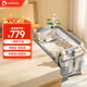 Coolbaby folding crib can be spliced into a large bed with one-click opening and closing, multifunctional crib pine gray standard model