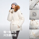 Bosideng (BOSIDENG) 25 new down jacket 90 goose down extreme cold shopping mall hot sale same style slim waist jacket B250242214J Extreme crystal white 8F18-trend recommendation Highest protection from the cold-30 card code shot large M 165/88A weight about 110-120Jin Jin equals 0.5 kg