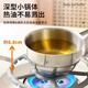 Stainless steel oil-burning oil-pressing oil-burning mini oil-soaking pan kitchen oil-splashing small pot household hot oil special artifact food grade 500ML gold thickened extended anti-scald 12cm