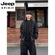 JEEP SPIRIT three-proof American flight jacket for men in spring and autumn, a complete set of stand-up collar baseball jacket, short work jacket, apricot jacket + black long sleeves + black trousers, three-piece set M (suitable for 110-125 Jin Jin equals 0.5 kg)