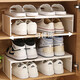 Bahainiao Shoe Cabinet Layered Partition Wardrobe Retractable Shoe Storage Artifact Double-layer Shoe Holder Rack Cabinet Partition Shoe Rack