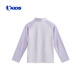 Jordan QIAODAN children's unisex long-sleeved T2026 spring new children's clothing children's men's and women's casual sweatshirt bottoming shirt Yuehua Purple 110