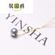 Yu Guojue akoya silver blue gray true multi-hemp seawater pearl necklace gold-covered side road leading to clavicle 9.510mm red