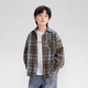 Boys' shirts long-sleeved autumn and winter clothing 2025 new style Western version of medium and large children's velvet shirt jacket picture color velvet 170
