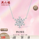 Saturday Fortune Snowflake Necklace Pendant S925 Silver Fantasy Clavicle Chain Birthday Gift J0610598 40+5cm