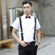 Pugos groomsmen group uniform long-sleeved shirt groom wedding dress brothers group outfit wedding white shirt men's suit white D-sleeve shirt + black trousers + bow tie L