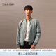 Calvin KleinJeans Spring and Autumn Men's Business Casual Commuting Embroidered Letters ck Baseball Collar Bomber Jacket PFF-Slate Gray M
