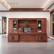 Ningqiu Luoge (NICHLORT) new Chinese style desk boss desk solid wood CEO office atmosphere high-end ebony wood executive desk bookcase combination 3.2 meters boss desk ash wood