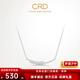 CRD Ke Laidi spot sparkling pt950 platinum necklace smile curve pendant clavicle chain for girlfriend 4.50g-42.5-45cm