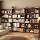 Jiayi solid wood bookshelf floor-standing storage rack living room bookcase storage cabinet integrated wall combination cabinet storage cabinet display cabinet