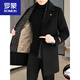 ROMON Men's Casual Mid-Length Woolen Coat 2026 New Down Liner Woolen Jacket Purple Brown White Duck Down Liner M 95~115Jin Jin is equal to 0.5 kg