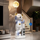 Jizhao violent bear ornaments large living room floor-standing Xiaoai audio TV cabinet next to the sofa high-end light luxury housewarming gift extra large blue (Xiaoai speaker + electronic clock) height 132cm