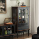 Zhong Zhang Guan French retro solid wood glass wine cabinet small apartment living room wall display cabinet American home side cabinet 2 Minosun TV cabinet