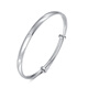 Wanfulong commuting matching丨PT950 platinum bracelet simple and fashionable glossy plain ring platinum bracelet as a gift for girlfriend Simple and fashionable glossy plain ring bracelet 18.66g