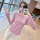 KEJIMITAO European and American Yoga Wear Women's Pilates Slim Fit High Elastic Round Neck Fitness Wear Long Sleeve Running Quick-Drying Sports Top Yellow L