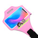 Outdoor sports mobile phone armband with touch screen armbag for men and women, fitness running armband and cycling armbag, pink, suitable for mobile phones within 6.9 inches
