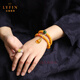 Layun Feiyin Chicken Fat Yellow Beeswax Multi-circle Bracelet Women's Original DIY Light Luxury Gift Southern Red Gourd Jewelry Buddha Bead Bracelet About 7mm