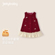 JELLYBABY bow high-end fashion princess dress 25 new winter style girls' vest dress for older children