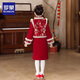 Luo Meng Children's New Chinese Tang Suit Girls Winter Suit New Year's Eve National Style Vest Two-piece Performance Costume Red 140