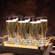 Craft beer mug for home living room set personalized crystal glass draft beer mug for commercial bar KTV2025 new style gold foil classic model number 500ml 6 pieces + metal tray