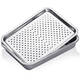Fantasy Stainless Steel Tea Tray Large Deep Tea Tray Tea Table Kung Fu Tea Set Home Storage and Drainage Combination Simple Square Water Storage No.-36*27*4.8