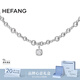 HEFANG He Fang Jewelry Bubble Sugar Cube Necklace Clavicle Chain Women's Light Luxury High-Level Birthday Gift for Girlfriend Sugar Cube Style Silver Gray